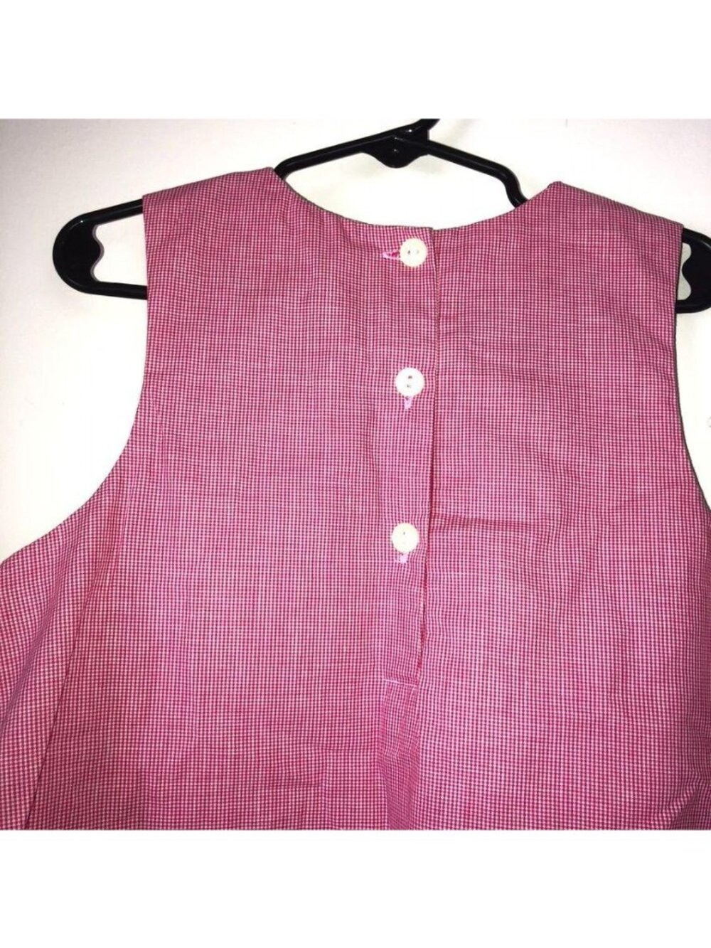 NWT Anavini Girls Hand Smocked Red Jumper Dress Frog Design - 100% Cotton Size 6 - Picture 7 of 7